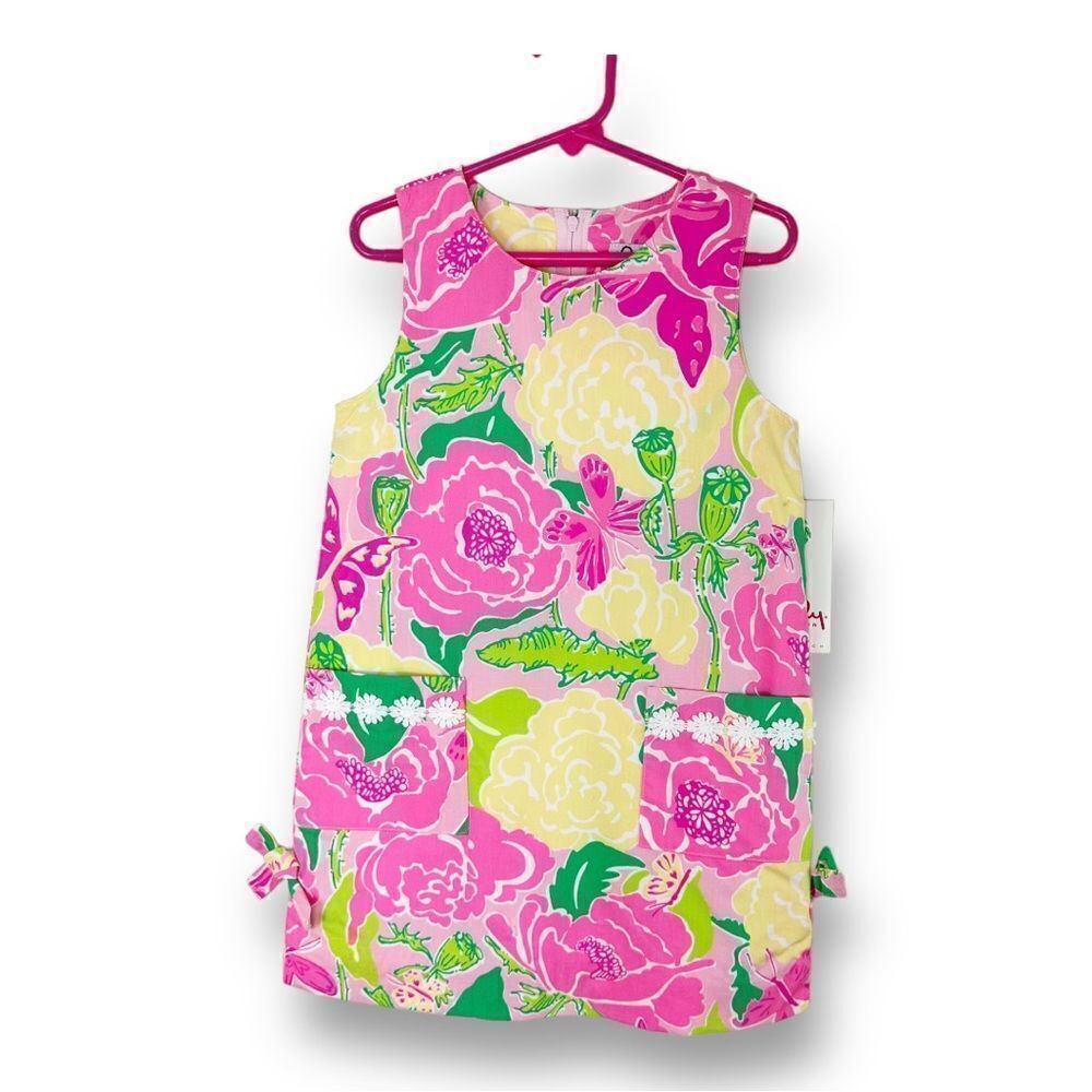 Lilly Pulitzer Little Lilly‎ Classic Shift Dress Bermuda Pink Sz 5 New